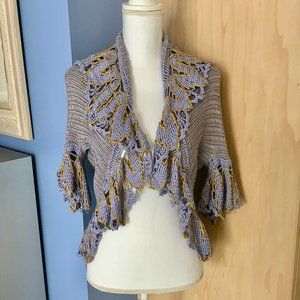 Mina Poe Paris Lilac Silk Sweater Handmade - Size S